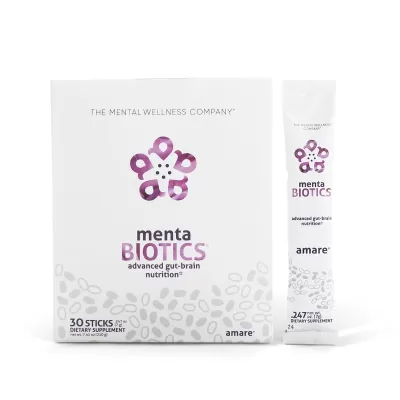 Amare MentaBiotics® (Sugar Free) – Gut-Brain Axis Stick Packs for Mental Wellness