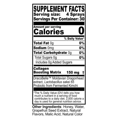 DermaBiotics™ Plant-Based Collagen Boosting Spray – Natural Gut-Skin Axis Radiance Support